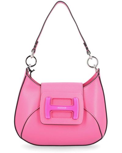 Hogan H-bag Logo Plaque Mini Shoulder Bag - Pink