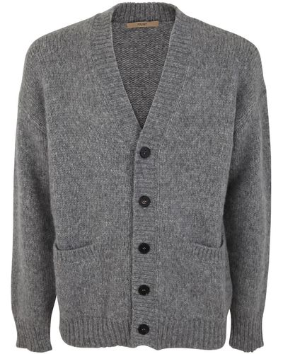 Nuur Comfort Fit Long Sleeves Cardigan - Gray