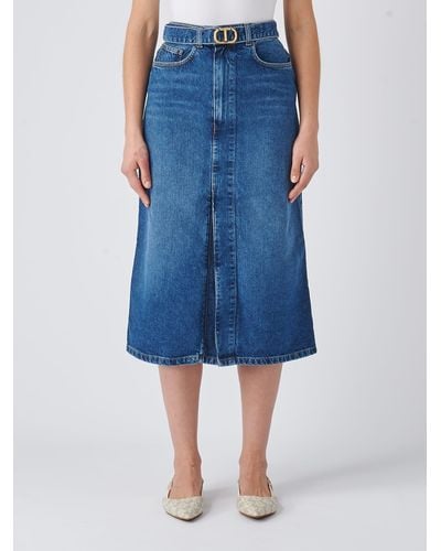 Twin Set Cotton Skirt - Blue