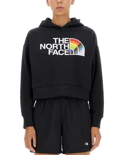 The North Face Sweatshirt With Logo Print - Black