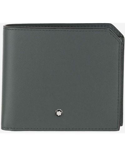 Montblanc Soft Wallet 4 Compartments With Coin Purse - Gray
