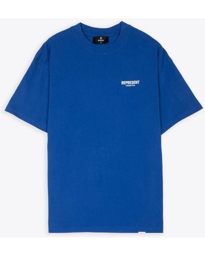 Represent Owners Club T-Shirt Cobalt T-Shirt With Logo - Blue