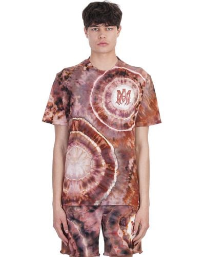 Amiri T-shirt In Brown Cotton - Red