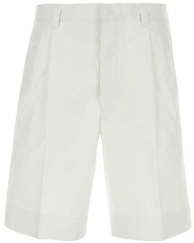 Prada Cotton Bermuda Shorts - White