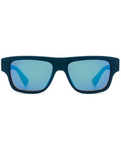Maui Jim Mj638 Matte Petrol Sunglasses - Blue