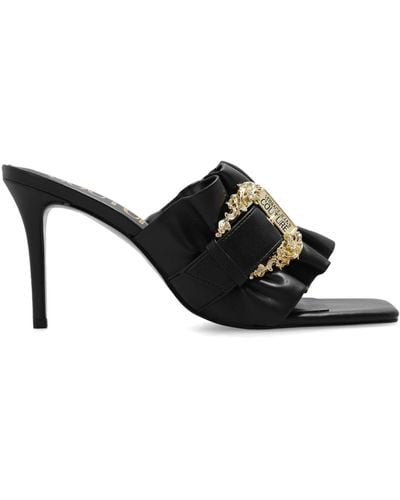 Versace Jeans Couture Embellished Mules - Black