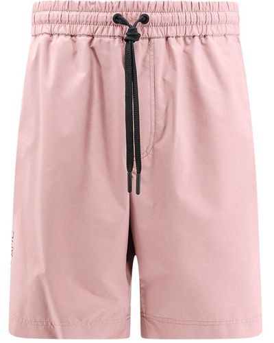 3 MONCLER GRENOBLE Drawstring Bermuda Shorts - Pink