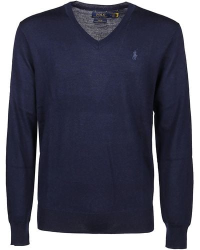 Ralph Lauren Long Sleeve Sweater - Blue