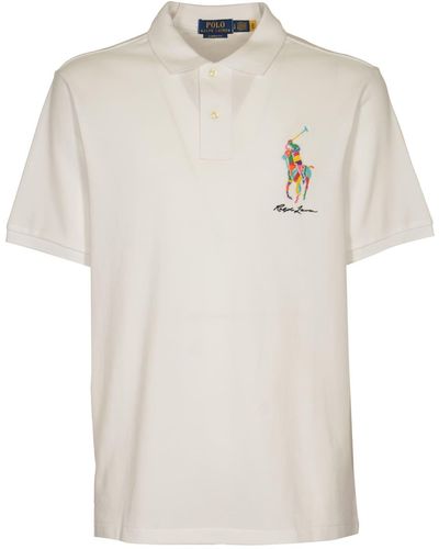 Polo Ralph Lauren Signature Logo Embroidered Polo Shirt - White