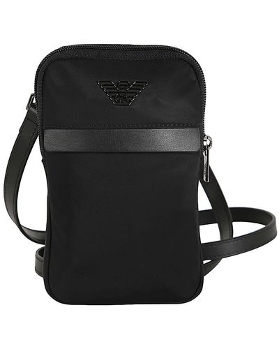 Emporio Armani `S Tech Case Bags - Black