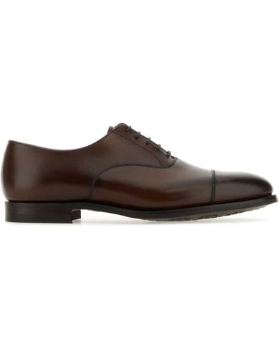 Crockett & Jones Chocolate Leather Connaught 2 Lace-up Shoes - Brown
