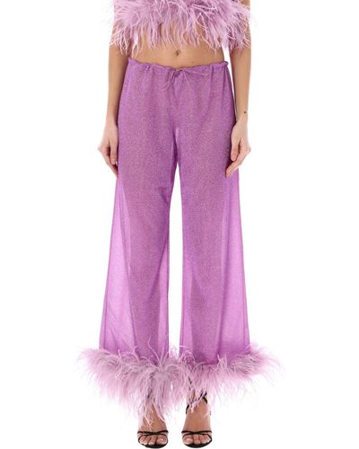 Oséree Lumière Plumage Trousers - Purple