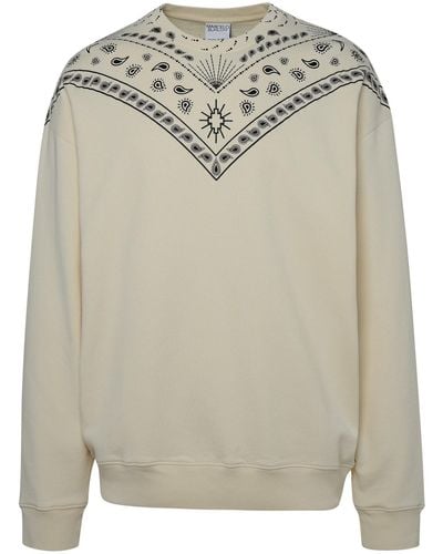 Marcelo Burlon County Of Milan Ivory Cotton Sweatshirt - Grey