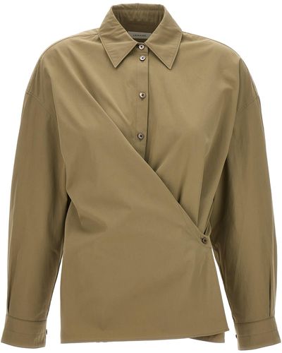Lemaire Twisted Shirt, Blouse - Green