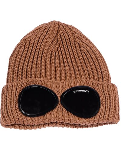 C.P. Company Accessories Knit Cap In Extrafine Merino Wool - Brown