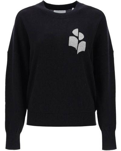 Isabel Marant Isabel Marant Etoile Marisans Sweater With Lurex Logo Intarsia - Black