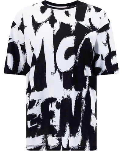 Alexander McQueen Graffiti Allover Print T-shirt - White