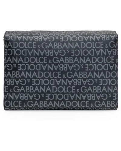 Dolce & Gabbana Jacquard Shoulder Bag - Gray