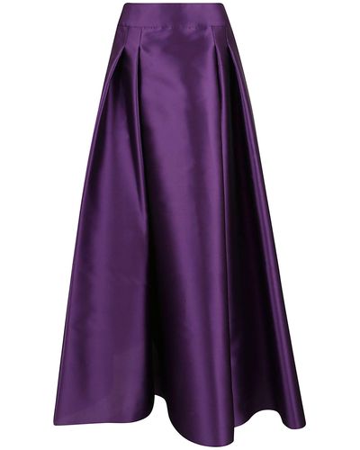 Alberta Ferretti Mikado Skirt - Purple