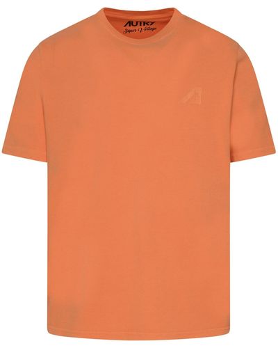 Autry Orange Cotton T-shirt
