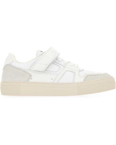 Ami Paris Two-Tone Leather And Suede Ami Arcade Trainers - White