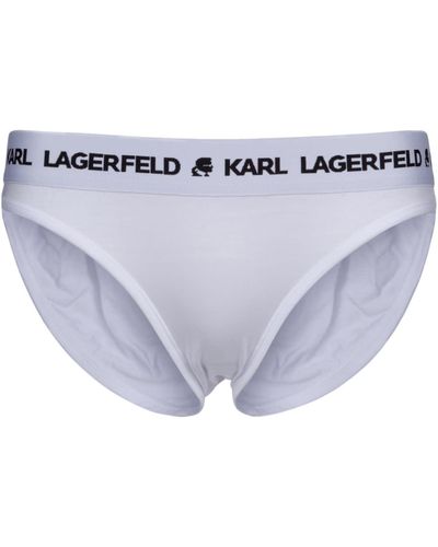 Karl Lagerfeld Logo Detailed Briefs - Blue