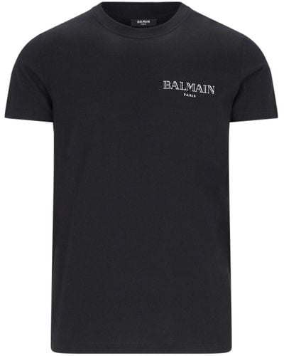 Balmain "vintage" Logo T-shirt - Black