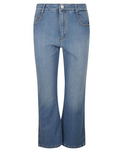 Ermanno Scervino Flare Cropped Jeans - Blue