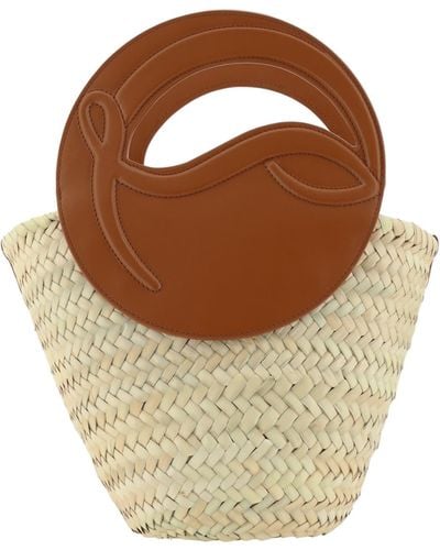 Christian Louboutin Biloumoon Basket Small Woven Straw/Calf - Brown