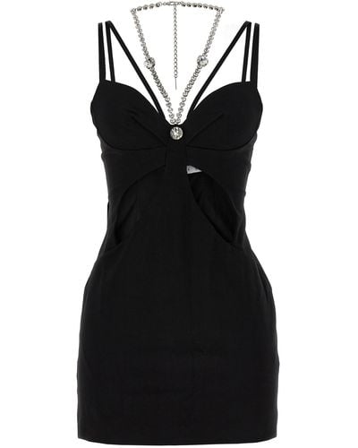 Area Butterfly Cut Out Mini Dresses - Black