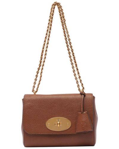 Mulberry Lily Grained-leather Shoulder Bag - Brown