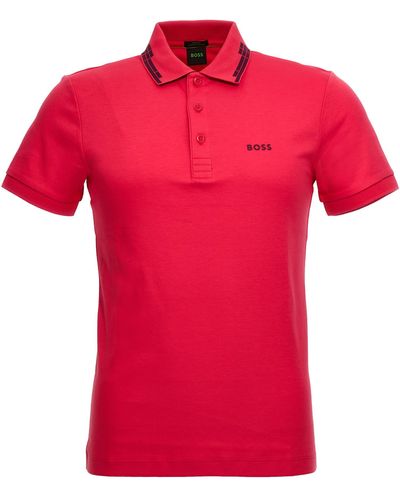 BOSS Logo Shirt Polo - Red