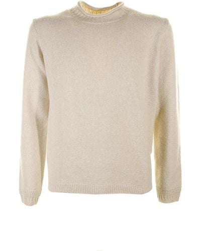 Seventy Cream Sweater With Collar - Natural
