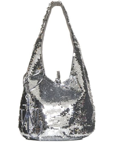 JW Anderson Sequin-embellished Mini Shopper Bag - White