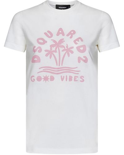 DSquared² Good Vibes Mini Fit T-Shirt - White