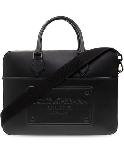 Dolce & Gabbana Dolce & Gabbana Briefcase With Logo - Black