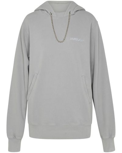Ambush Ballchain Gray Cotton Sweatshirt