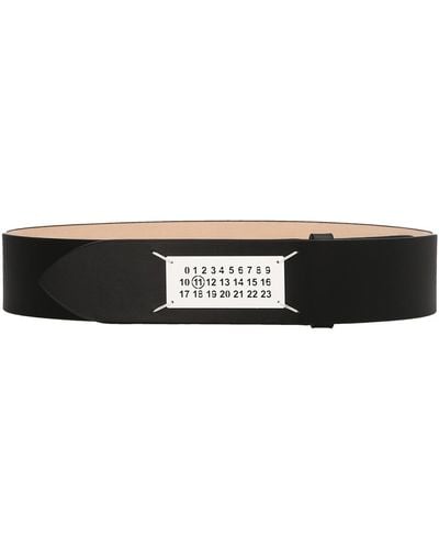 Maison Margiela Logo Plaque Belt - Black