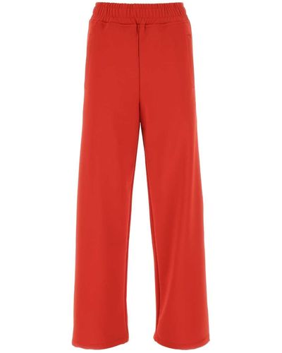 JW Anderson Red Stretch Polyester Pant