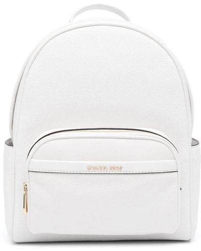 Michael Kors Bex Medium Pebbled Leather Backpack - White