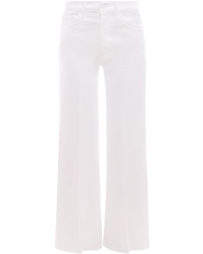 Mother The Tomcat Roller Fray Trouser - White