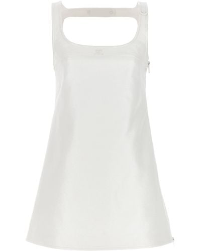Courreges Reedition A-line Vinyl Dresses - White