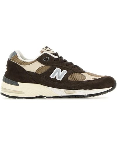 New Balance Suede And Mesh 991V1 Trainers - Black