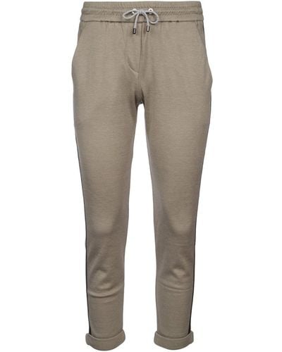 Brunello Cucinelli Drawstring Track Trousers - Grey