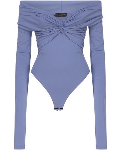 ANDAMANE Off-the-shoulder Bodysuit - Blue