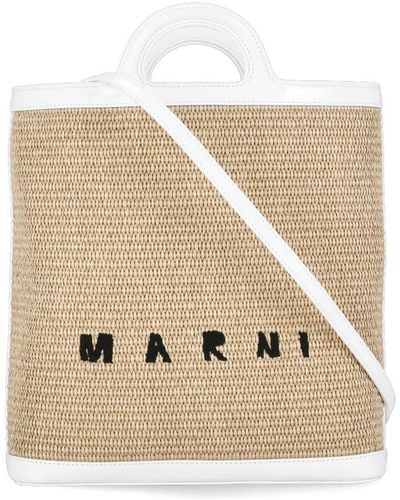 Marni Rafia Shoulder Bag - Natural