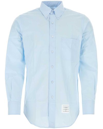 Thom Browne Light Popeline Shirt - Blue