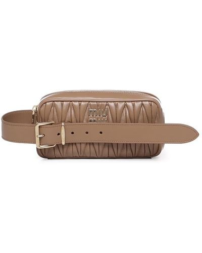 Miu Miu Belt With Pouch Detail - Brown
