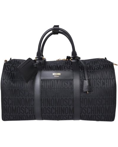 Moschino And Logo Travel Bag - Black