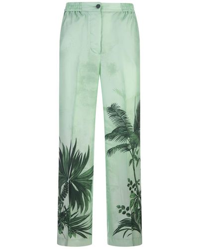 F.R.S For Restless Sleepers Flowers Atti Trousers - Green